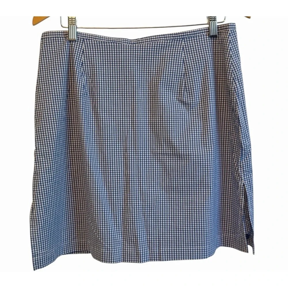 Kim Rogers | Skirts | Blue Gingham Mini Skirt Skort Womens 4 Check ...